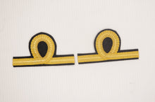 Carica l'immagine nel visualizzatore di Gallery, WW2 Riproduzione Gradi Sottotenente Mod 1934 Gallone Oro Fondo NERO Regio Esercito Italiano