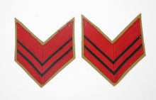 Carica l'immagine nel visualizzatore di Gallery, WW2 Riproduzione Coppia di Gradi da Caporal Maggiore o Appuntato del Regio Esercito Italiano