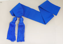 Carica l'immagine nel visualizzatore di Gallery, WW1 WW2 Sciarpa Ufficiale Azzurra a Palla Liscia Frangia Tripolino