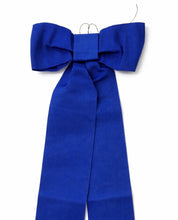 Carica l'immagine nel visualizzatore di Gallery, Nastro Gala Azzurro Fiocco Frangia Oro Lunghezza cm 100