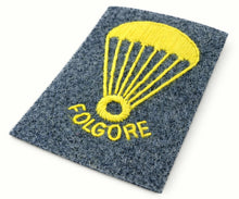 Carica l'immagine nel visualizzatore di Gallery, WW2 Riproduzione Fregio Braccio Paracadutista Folgore Regio Esercito Italiano Tessuto GrigioVerde