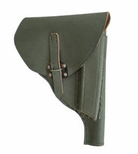 Carica l'immagine nel visualizzatore di Gallery, WW1 Riproduzione Fondina Modificata per Pistola Luger P08 Base Mod. Glisenti 1910 Colore GrigioVerde Regio Esercito Italiano