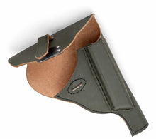 Carica l'immagine nel visualizzatore di Gallery, WW1 Riproduzione Fondina Modificata per Pistola Luger P08 Base Mod. Glisenti 1910 Colore GrigioVerde Regio Esercito Italiano