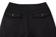 Carica l'immagine nel visualizzatore di Gallery, WW2 Riproduzione Pantaloni Panzer Variante Tasca a Un Bottone Colore Nero Esercito Tedesco.