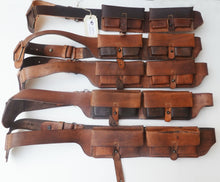 Carica l'immagine nel visualizzatore di Gallery, WW1 WW2 Riproduzione Bandoliera mod 1897/88 Cuoio Invecchiato