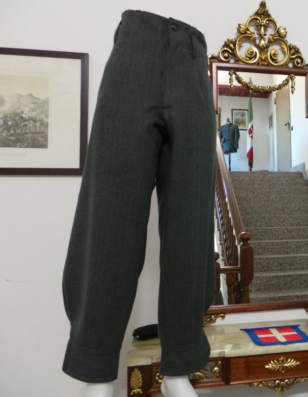 WW2 Riproduzione Pantalone Truppa Mod 1940 Lungo Regio Esercito Italiano