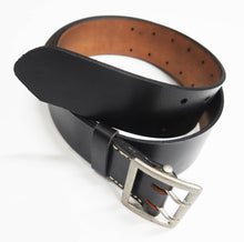 Carica l'immagine nel visualizzatore di Gallery, WW2 Riproduzione Cinturone Nera - Es. Tedesco - Fibbia due punte