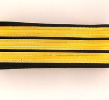 Carica l'immagine nel visualizzatore di Gallery, WW2 Gallone Ufficiale Oro Righa Nera Regio Esercito Italiano h 4,6 cm. Lungo 60 cm