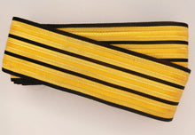 Carica l'immagine nel visualizzatore di Gallery, WW2 Gallone Ufficiale Oro Righa Nera Regio Esercito Italiano h 4,6 cm. Lungo 60 cm