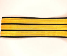 Carica l'immagine nel visualizzatore di Gallery, WW2 Gallone Ufficiale Oro Righa Nera Regio Esercito Italiano h 4,6 cm. Lungo 60 cm