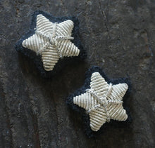 Carica l'immagine nel visualizzatore di Gallery, WW1 WW2 Riproduzione Stellette 20mm Argento/NERO