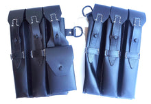 Carica l'immagine nel visualizzatore di Gallery, WW2 Riproduzione Porta Caricatori in Pelle Nera Es. Tedesco