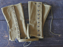 Carica l'immagine nel visualizzatore di Gallery, WW2 Riproduzione Ghette Antichizate Seconda Guerra Mondiale Esercito Americano USA.