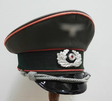 Carica l'immagine nel visualizzatore di Gallery, WW2 -X-  Riproduzione Berretto Schirmmützen Uff Esercito Tedesco