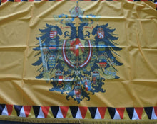 Carica l'immagine nel visualizzatore di Gallery, WW1 RIPRODUZIONE BANDIERA AUSTROUNGARICA FRANGE ORO 100 X 150