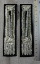 Carica l'immagine nel visualizzatore di Gallery, WW2 Alamari Fondo Nero Ricamo Argento Reali Carabinieri Colonie Italiane