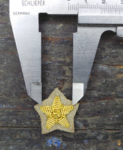 Carica l'immagine nel visualizzatore di Gallery, WW1 WW2 Riproduzione Coppia Stellette Ufficiale 17mm Oro/ Coloniale