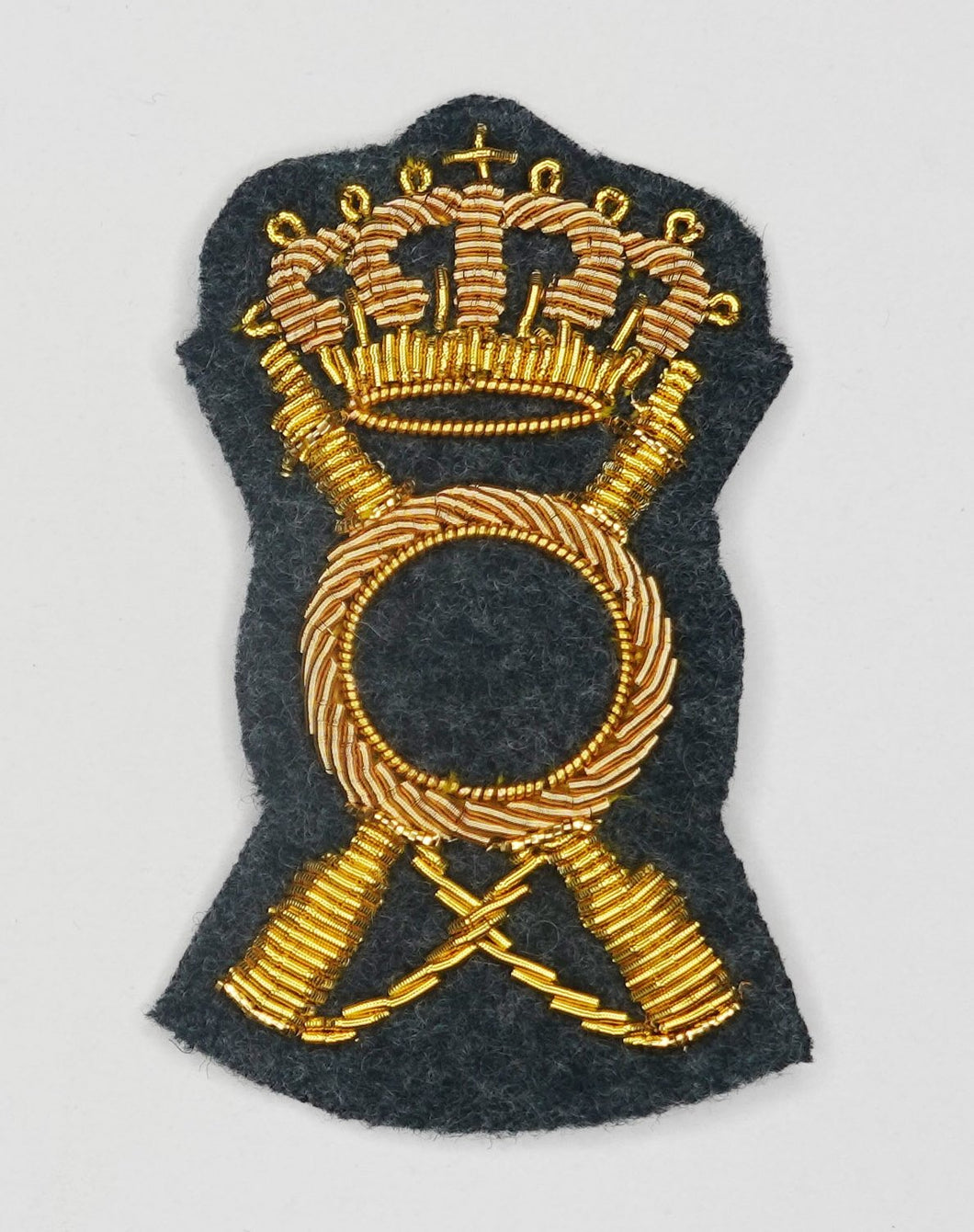 WW2 Riproduzione Fregio Bustina Fanteria Ricamo Oro Regio Esercito Italiano