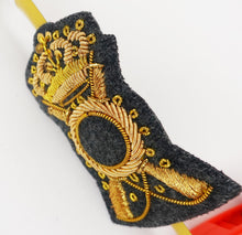 Carica l&#39;immagine nel visualizzatore di Gallery, WW2 Riproduzione Fregio Bustina Fanteria Ricamo Oro Regio Esercito Italiano
