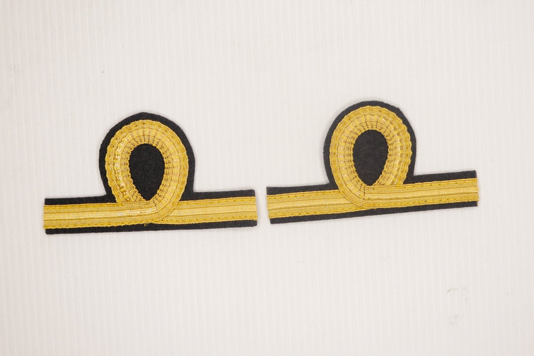 WW2 Riproduzione Gradi Sottotenente Mod 1934 Gallone Oro Fondo NERO Regio Esercito Italiano