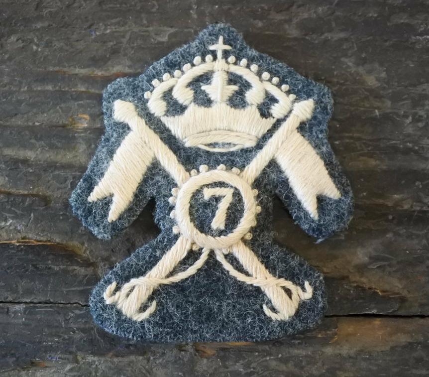 WW1 WW2 Riproduzione Fregio da Ufficiale Lancieri 7° Reggimento Regio Esercito Italiano