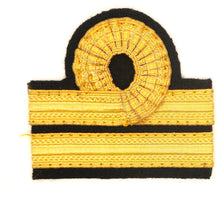 Carica l&#39;immagine nel visualizzatore di Gallery, WW2 Riproduzione Gradi da Tenente Regio Esercito Italiano Mod. 1940 Fondo in panno nero Gallone Oro
