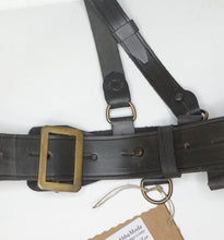 Carica l&#39;immagine nel visualizzatore di Gallery, WW2 Riproduzione Cinturone Sam Browne da Ufficiale  Colore Nero  Regio Esercito Italiano
