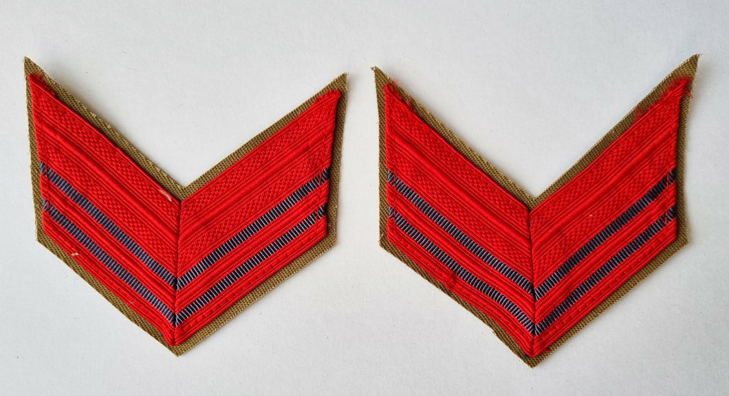 WW2 Riproduzione Coppia Gradi Caporal Maggiore o Appuntato CC RR Regio Esercito Italiano