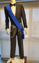 Carica l&#39;immagine nel visualizzatore di Gallery, Abito Spencer da Uomo Tg 44 Giacca in Pura Lana Colore Ner Pantaloni gessati
