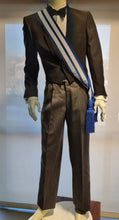 Carica l&#39;immagine nel visualizzatore di Gallery, Abito Spencer da Uomo Tg 44 Giacca in Pura Lana Colore Ner Pantaloni gessati
