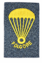Carica l'immagine nel visualizzatore di Gallery, WW2 Riproduzione Fregio Braccio Paracadutista Folgore Regio Esercito Italiano Tessuto GrigioVerde
