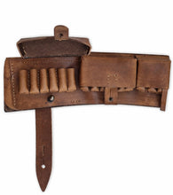 Carica l'immagine nel visualizzatore di Gallery, WW1 Riproduzione Bandoliera Mod. 1874/89 Per Pistola Bodeo  Colore Cuoio Regio Esercito Italiano.
