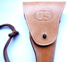 Carica l'immagine nel visualizzatore di Gallery, WW2 Riproduzione Fondina Mod 1916 US Army Colore Beige
