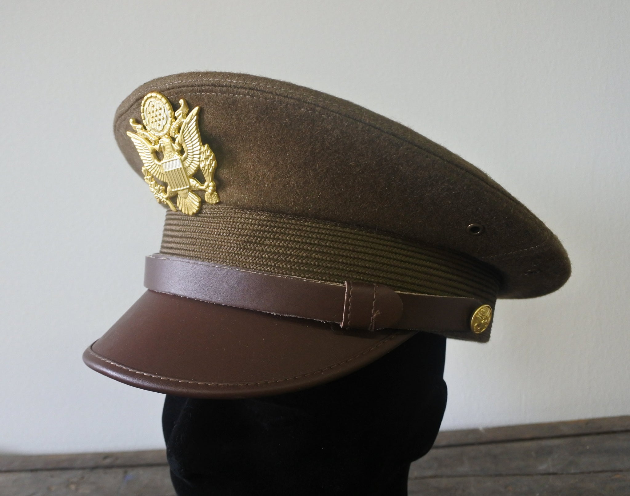 AnsonBoy Ufficiale Dell'Esercito Americano Della Seconda Guerra Mondiale, Berretto In Metallo, Berretto Militare, Distintivo, Distintivo, Oro - Foto 3