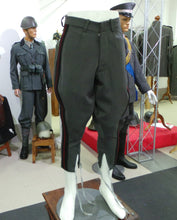 Carica l&#39;immagine nel visualizzatore di Gallery, WW2 Riproduzione Pantalone Scuro1940 Gabardine Cavallerizza Riga Rossa Regio Esercito Italiano
