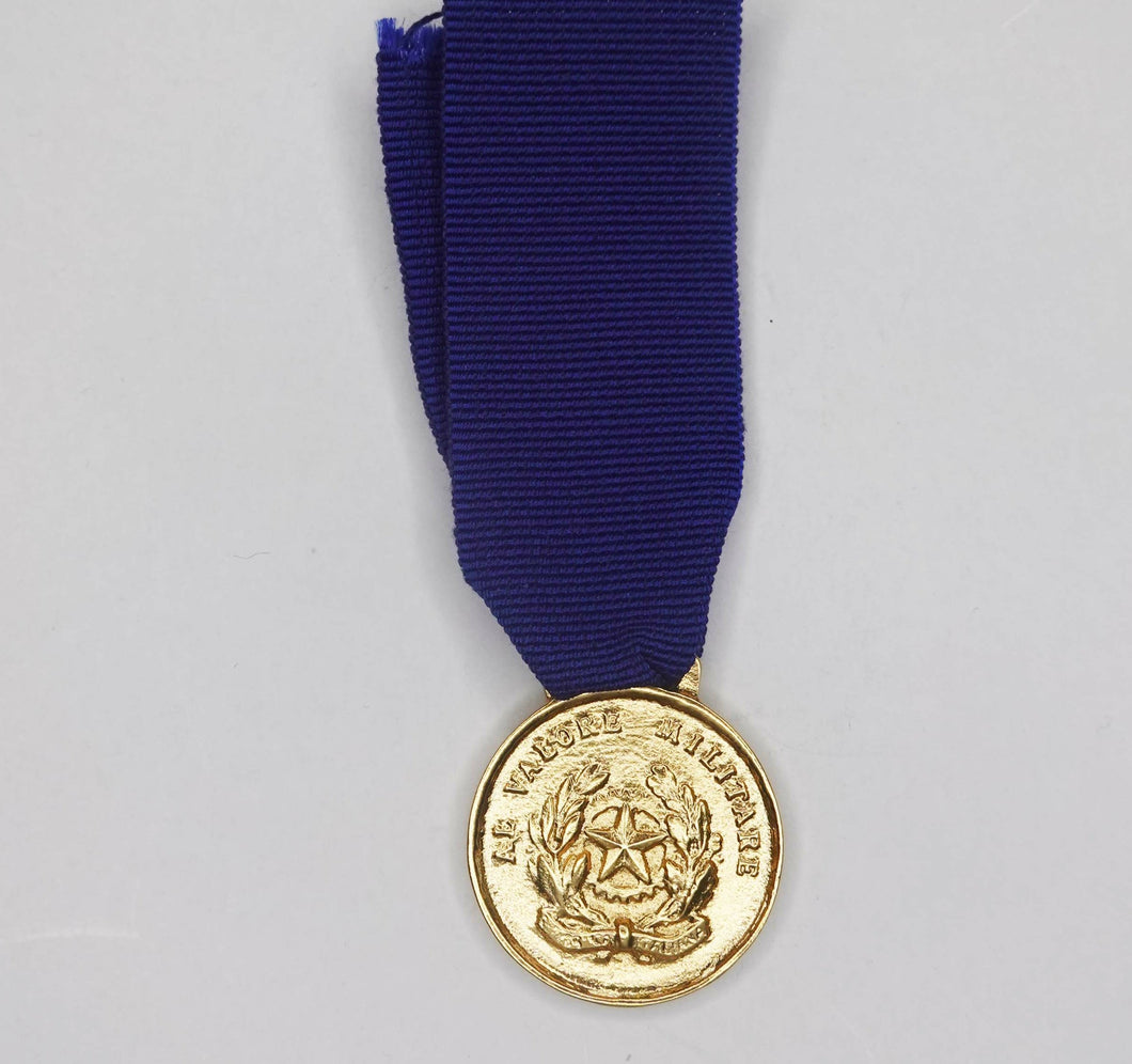 Riproduzione Medaglia Valore Militare Oro Repubblica Italiana