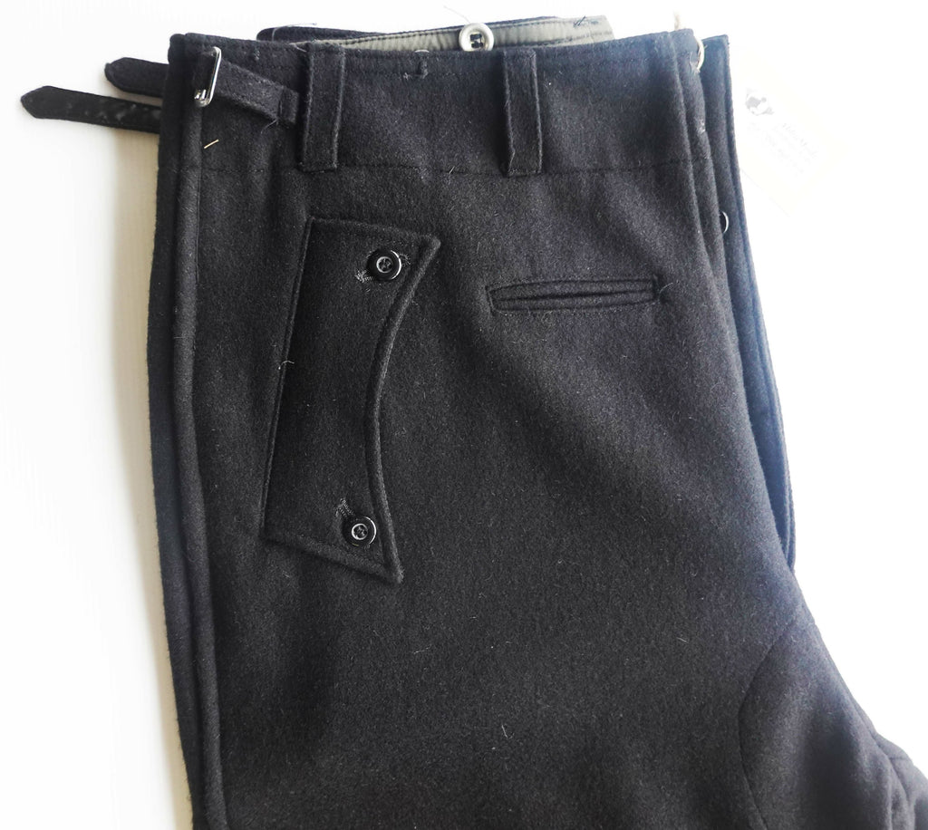 WW2 Riproduzione Pantaloni P.zer Variante 2 Bottone Colore Nero Germania