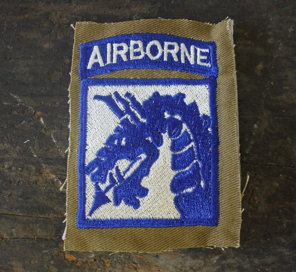 WW2 RIPRODUZIONE STEMMA PATCH XVIII AIRBORNE CORPS U.S. ARMY