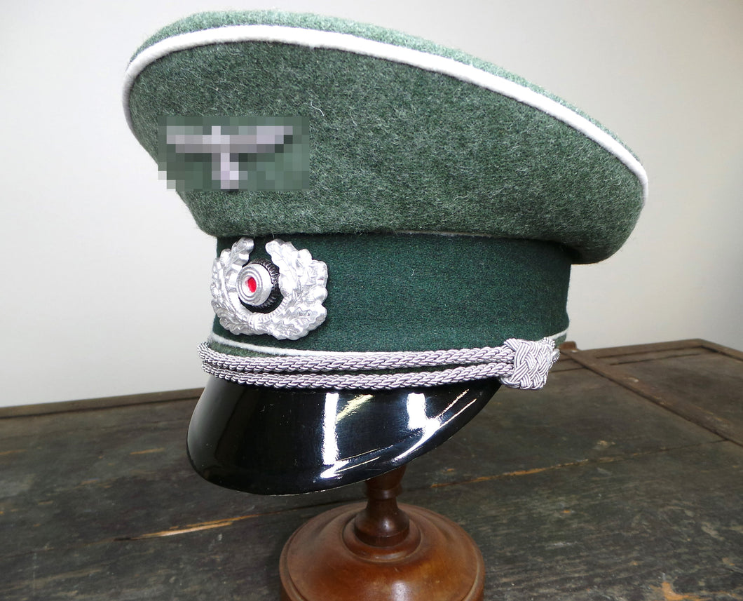 WW2 - Riproduzione Berretto Schirmmützen Ufficiale Esercito Tedesco