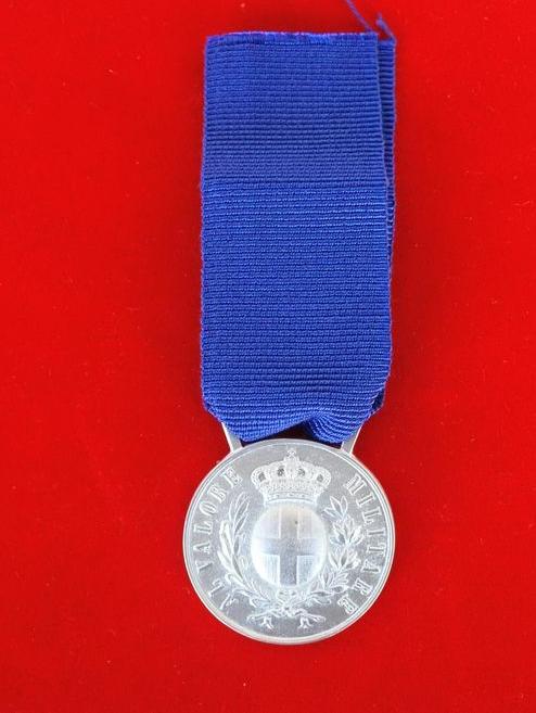 WW1 WW2 Riproduzione Medaglia Valore Militare Argento Regio Esercito Italiano