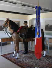 Carica l&#39;immagine nel visualizzatore di Gallery, WW1 WW2 Asta bandiera un due pezzi cromata alta m. 2,00
