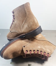 Carica l&#39;immagine nel visualizzatore di Gallery, WW2 Riproduzione Scarponcino USArmy Cuoio Scamosciato Service Shoes Reverse Upper
