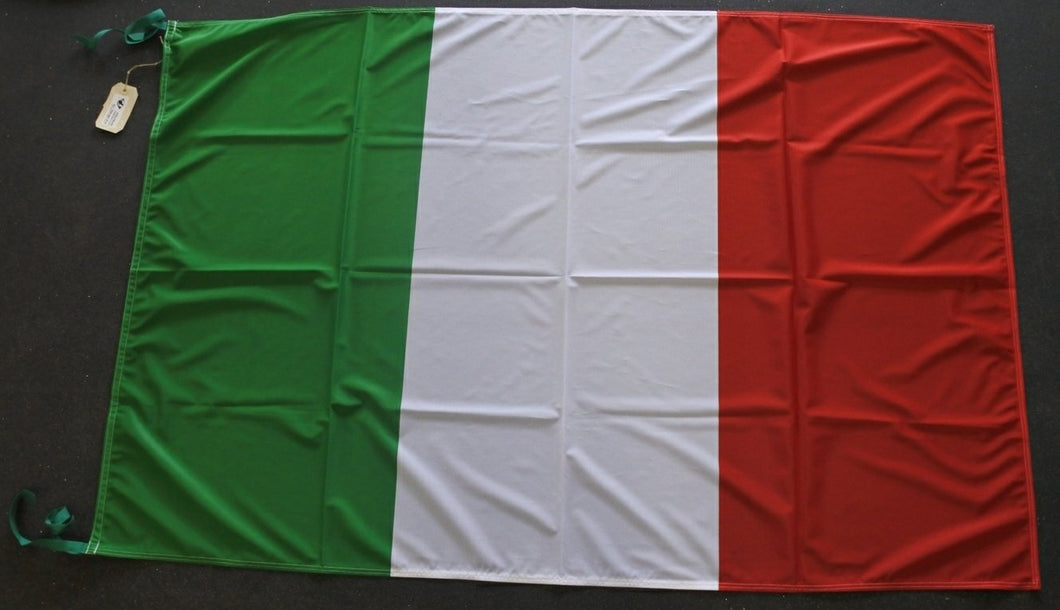 Bandiera Tricolore Italiana con lacci e Cordone 100 X 150 cm