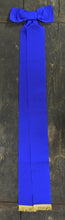 Carica l&#39;immagine nel visualizzatore di Gallery, Nastro Gala Azzurro Fiocco Frangia Oro Lunghezza cm 100
