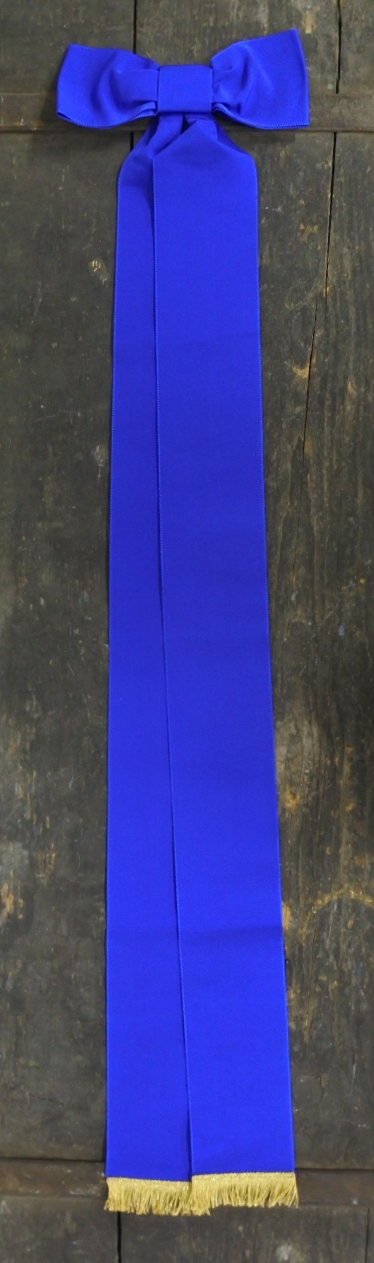 Nastro Gala Azzurro Fiocco Frangia Oro Lunghezza cm 100