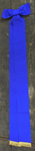 Carica l&#39;immagine nel visualizzatore di Gallery, Nastro Gala Azzurro Fiocco Frangia Oro Lunghezza cm 100
